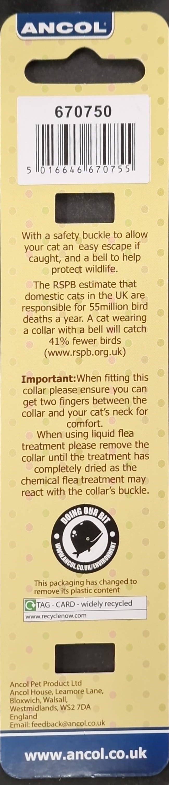 Ancol Cat Collar Reflective