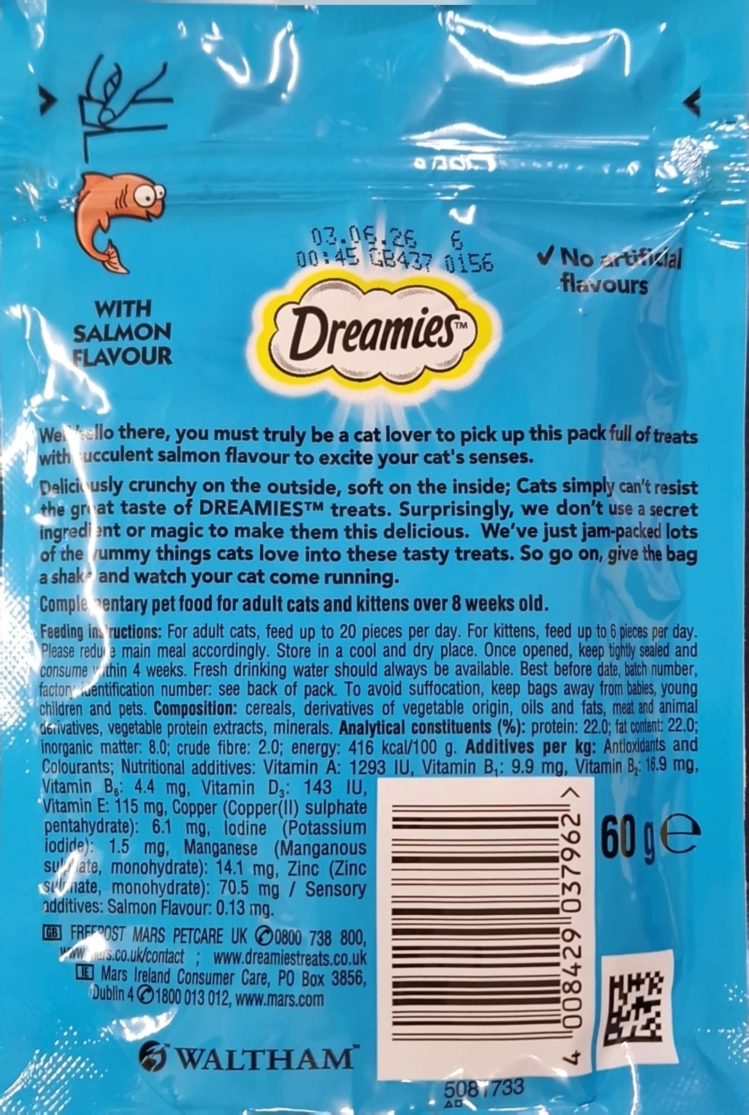 Dreamies Scrumptious Salmon Flavour