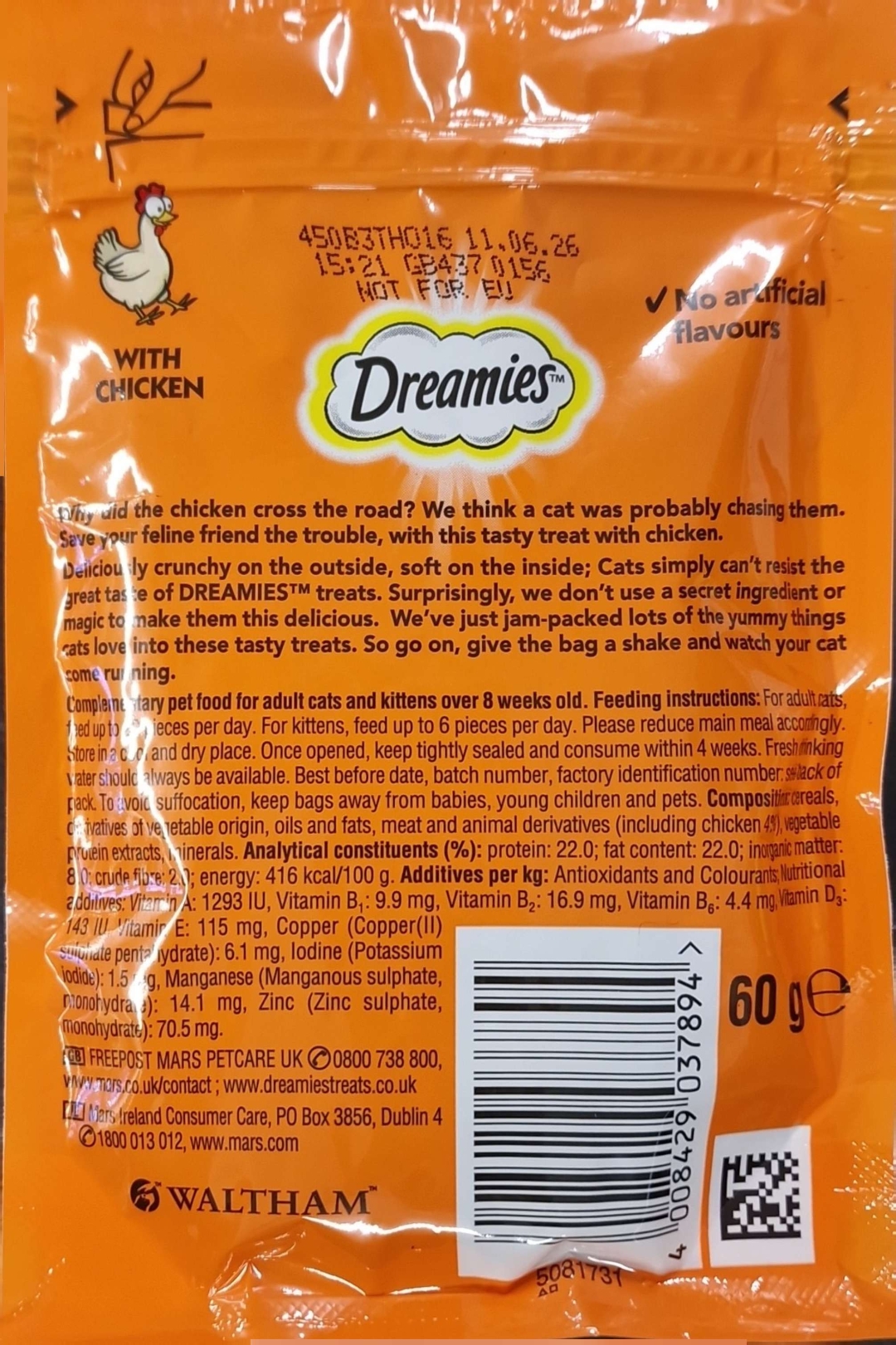 Dreamies With Tasty Chicken