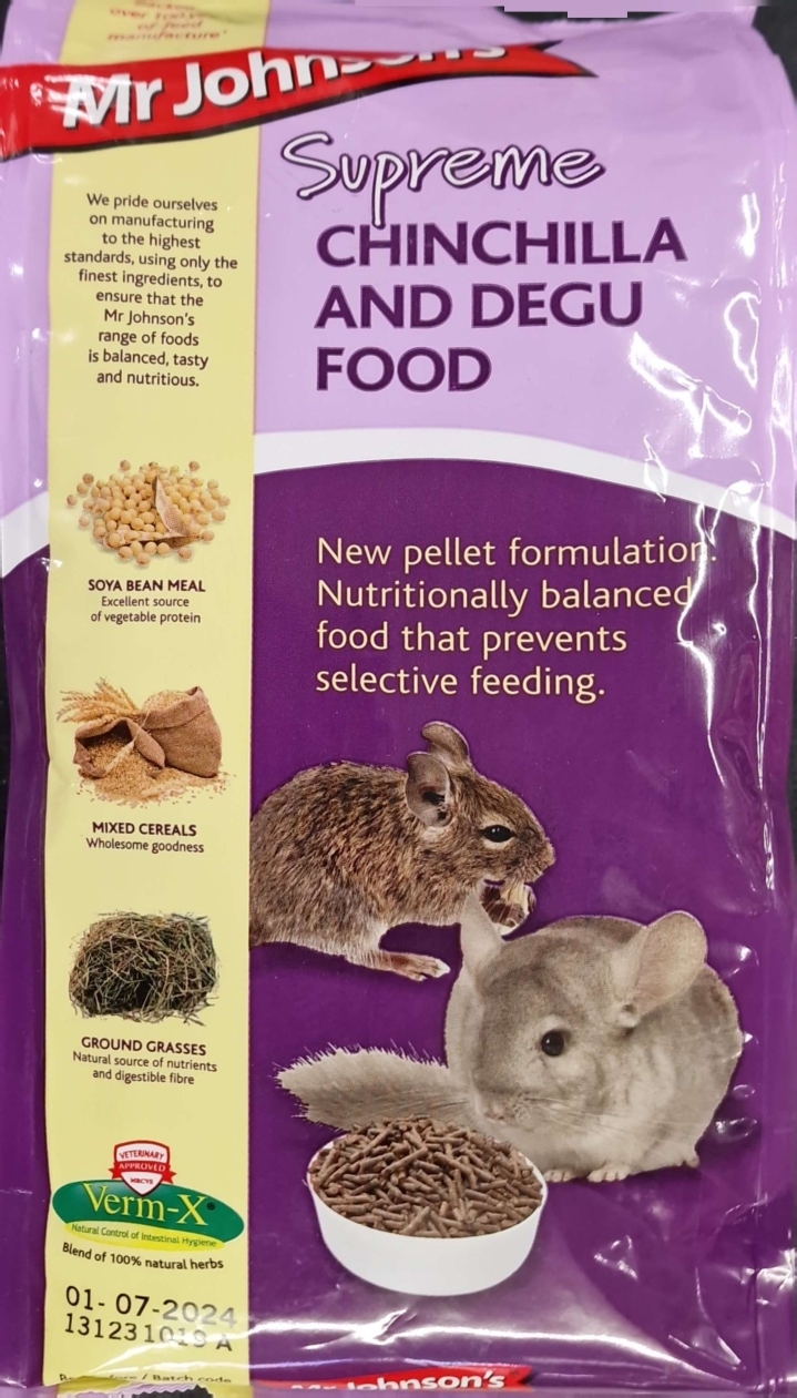 Mr Johnson's Supreme Chinchilla and Degu Food