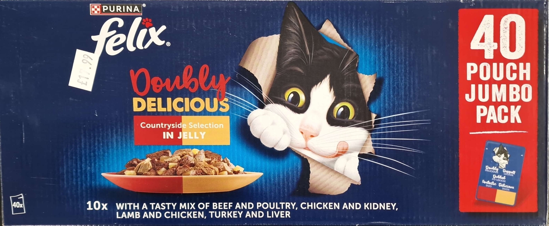 Felix Doubly Delicious Countryside Selection in Jelly 40 pouch Jumbo Pack