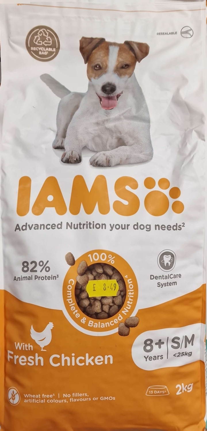 IAMS Senior Small Medium Breed Dry Dog Food with Fresh Chicken