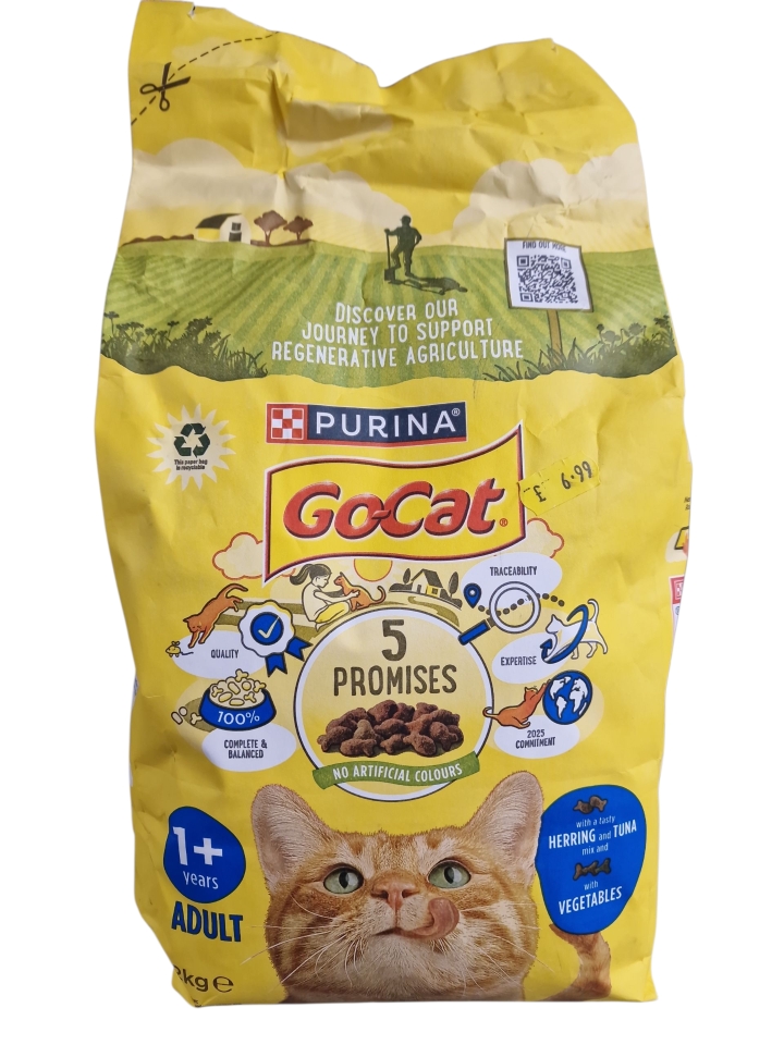Purina Go Cat Adult Dry Cat Food Herring and Tuna with Vegetables 2kg