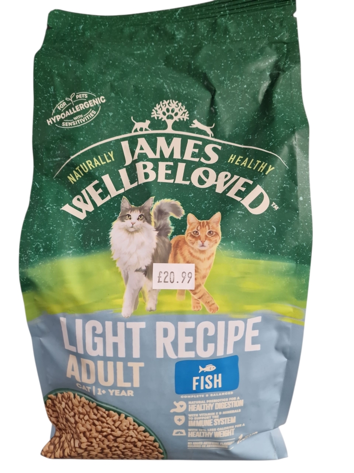 James Wellbeloved Light Recipe Adult Cat Food Fish 1.5kg