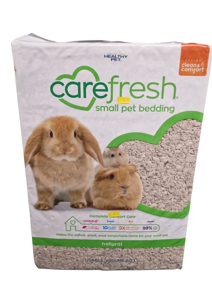Carefresh Natural Small Pet Bedding 60L Ultra Soft Clean and Comfortable