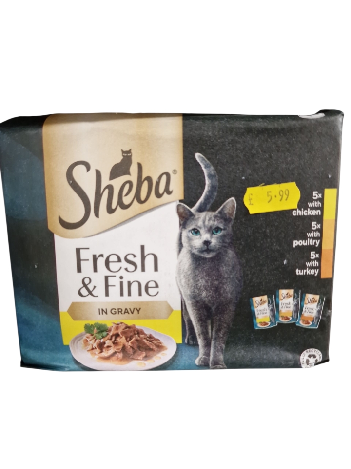 Sheba Fresh and Fine in Gravy Poultry Selection 12 x 50g
