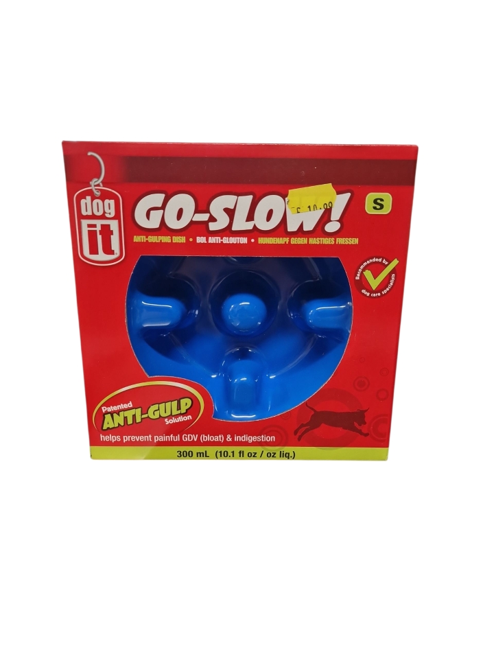 Dogit Go Slow Anti Gulping Bowl Small Blue 300ml