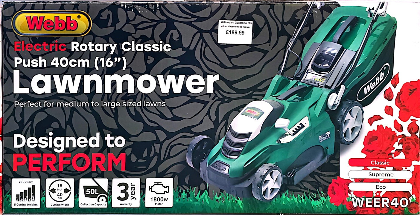 Webb Classic 40cm Electric Rotary Lawnmower