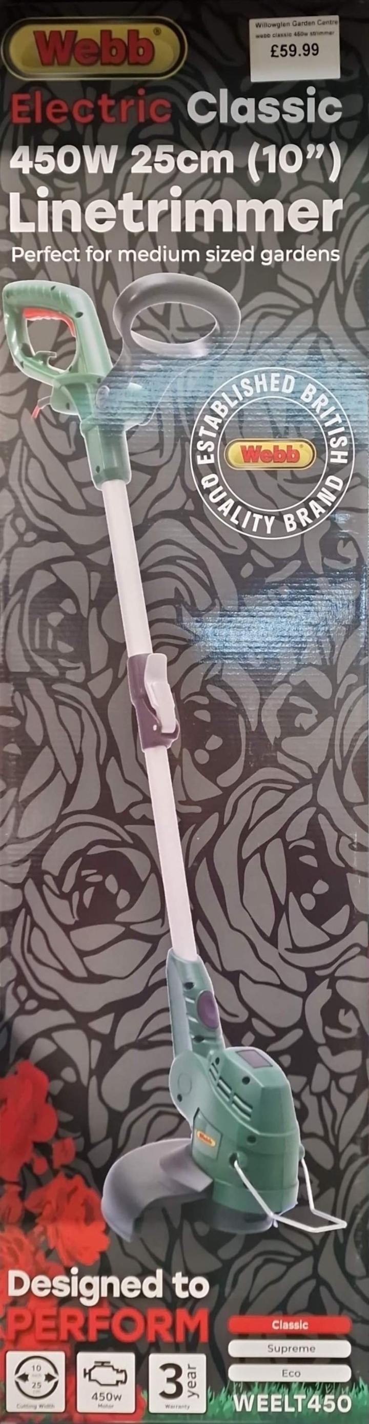 Webb Classic 450w 25cm Line Trimmer and Edger
