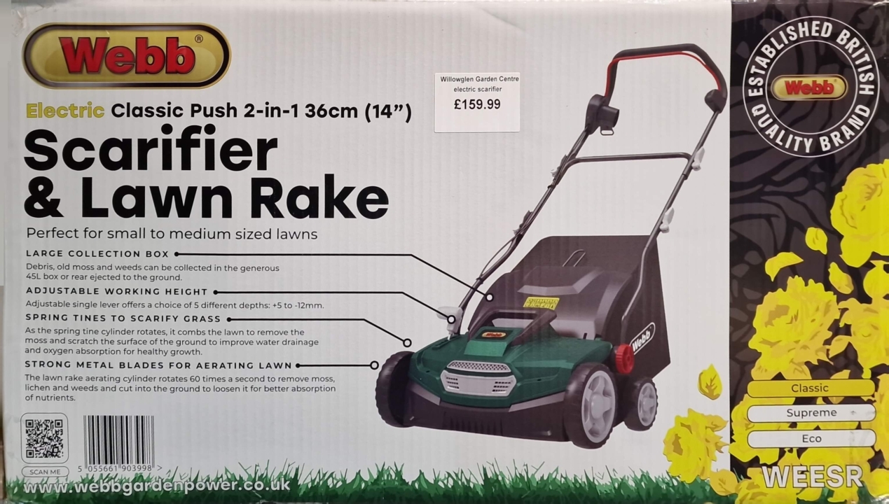 Webb 1500w 36cm Electric Scarifier