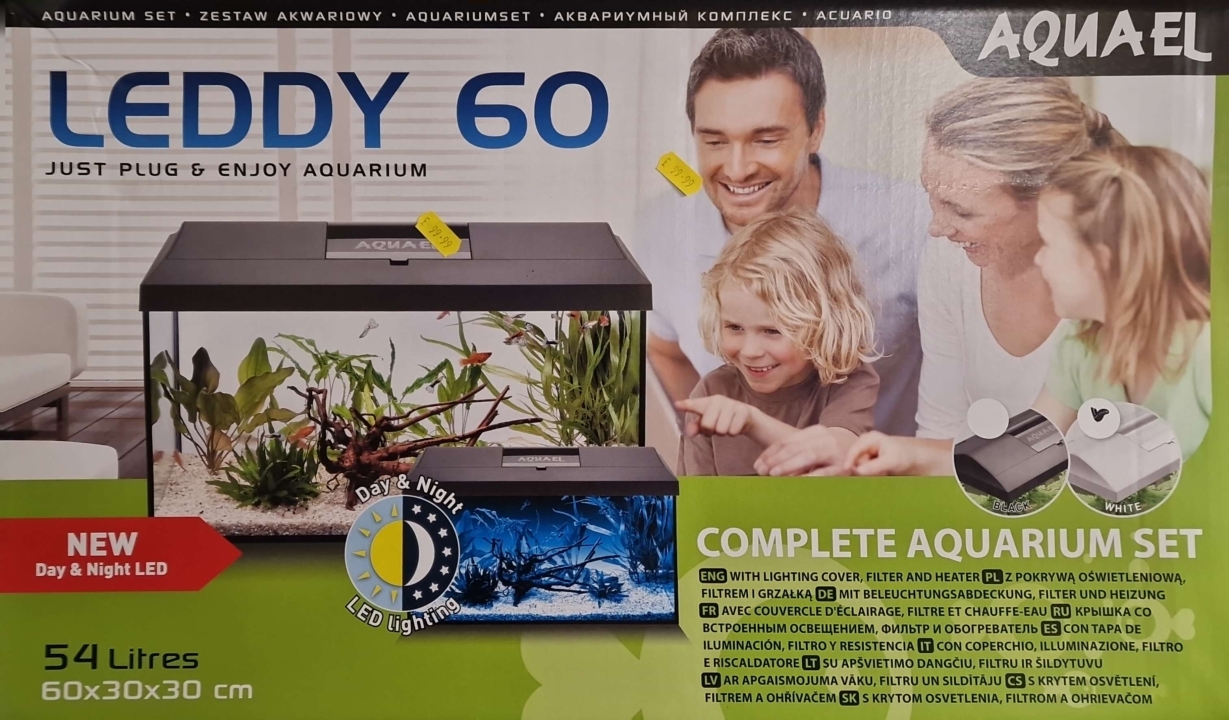 Aquael Leddy 60 Complete Aquarium Set   54 Litres