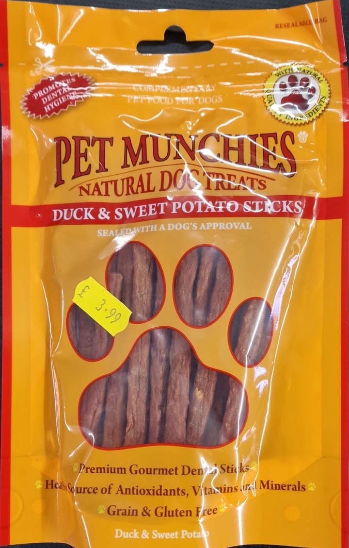 Pet Munchies Duck and Sweet Potato Sticks