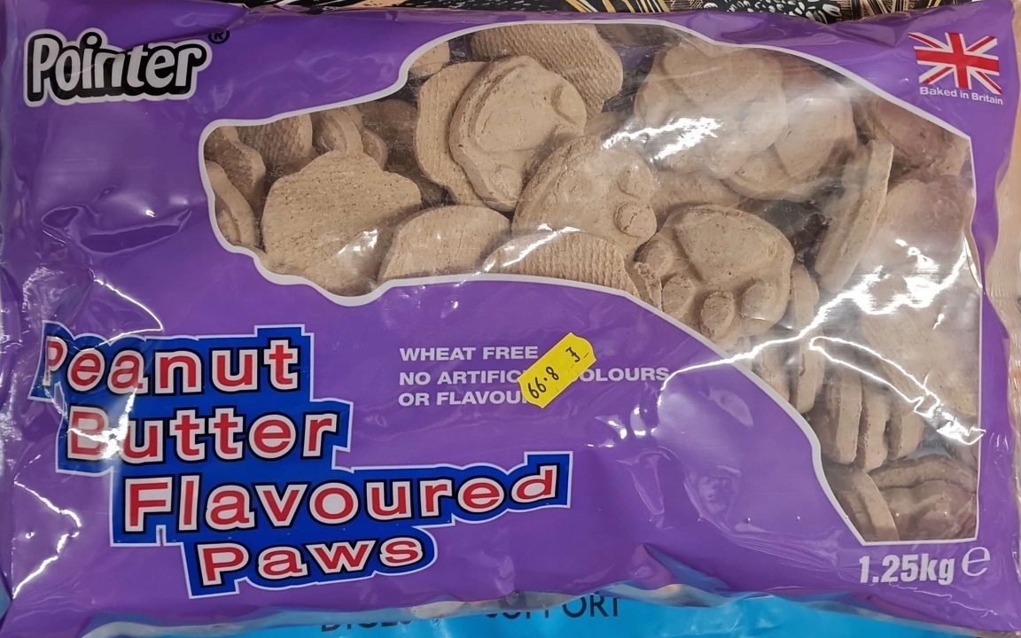 Pointers Peanut Butter Flavoured Paws