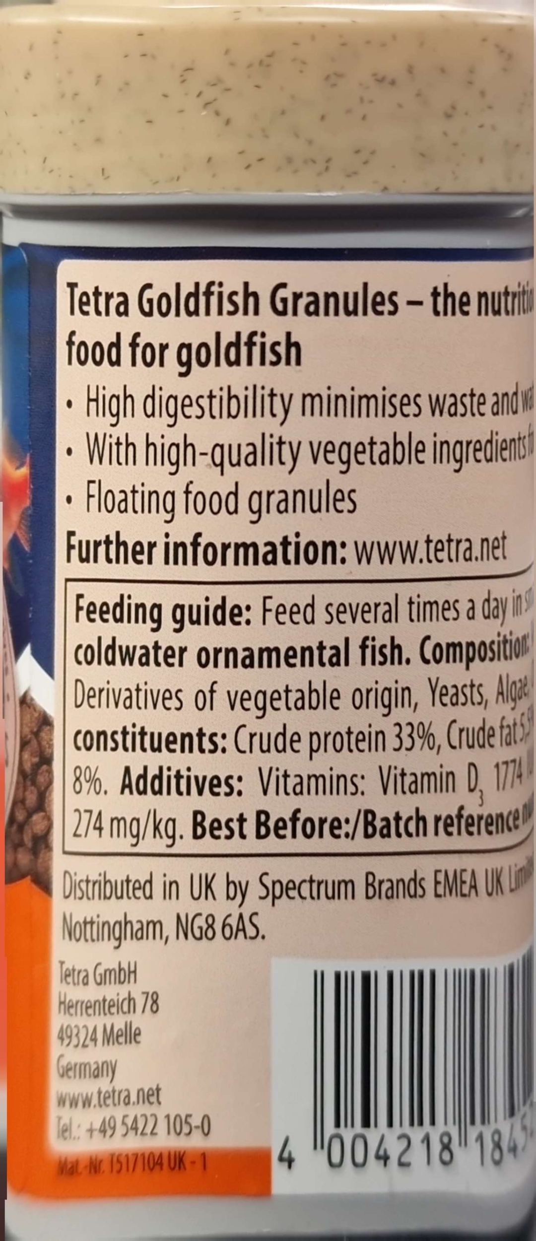 Tetra Goldfish Granules