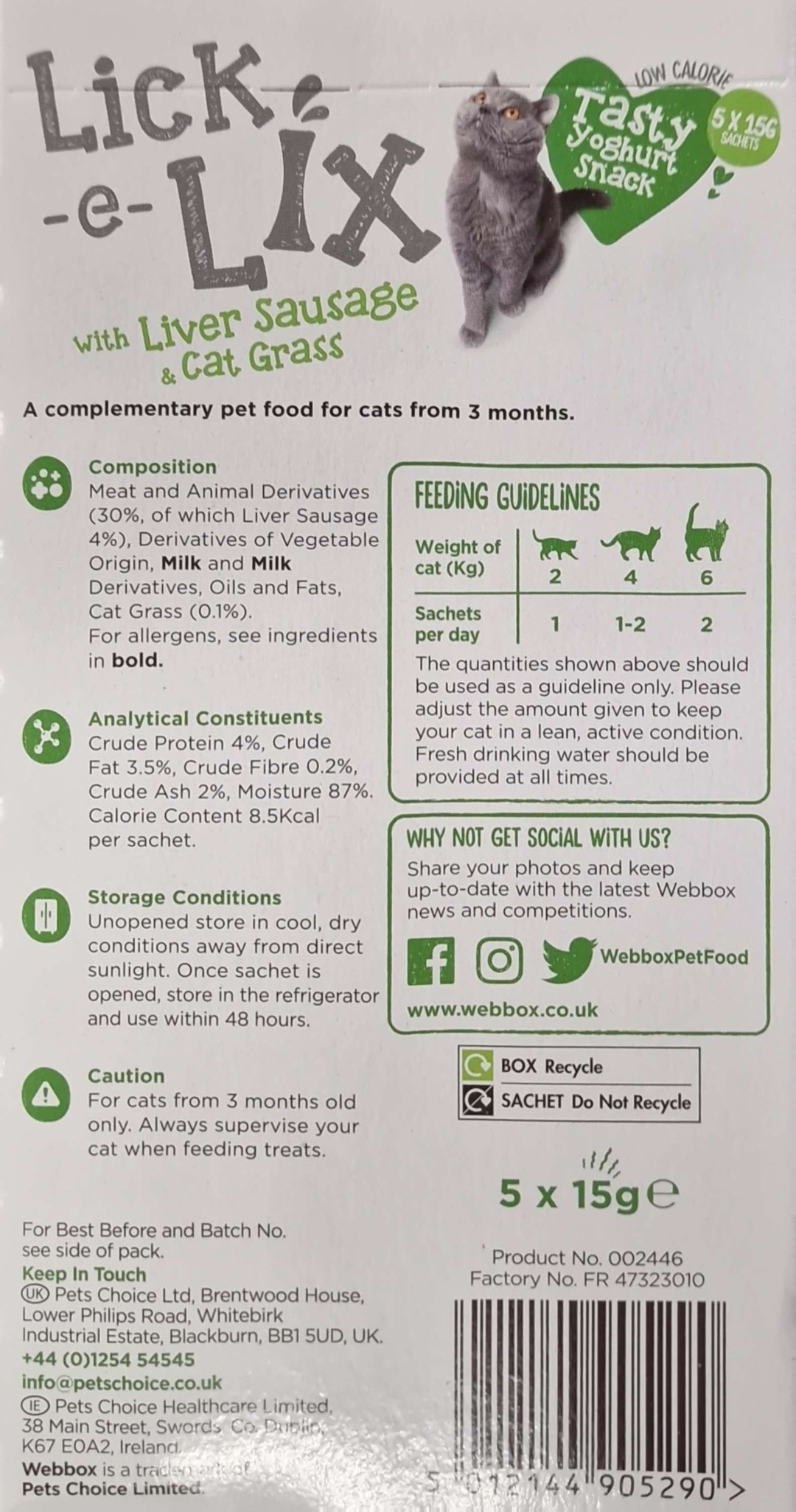 Webbox Lick e Lix With Liver Sausage and Cat Grass
