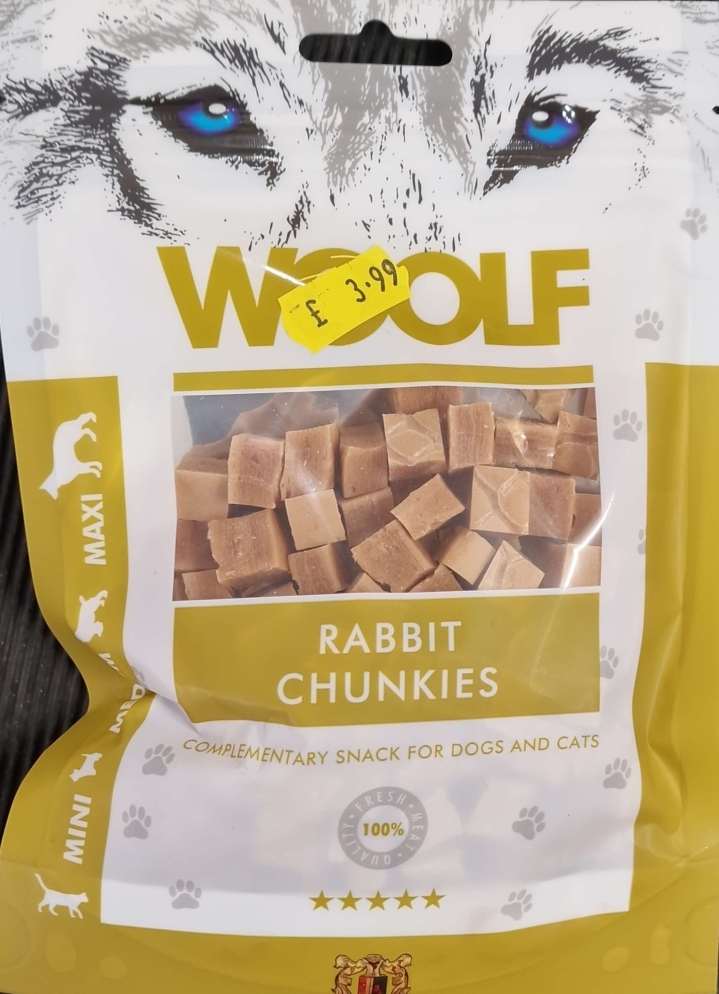 Woolf Rabbit Chunkies Natural Soft Treats