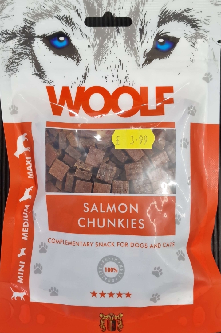 Woolf Salmon Chunkies Natural Soft Treats