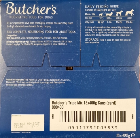 Butchers Grain Free with Tripe