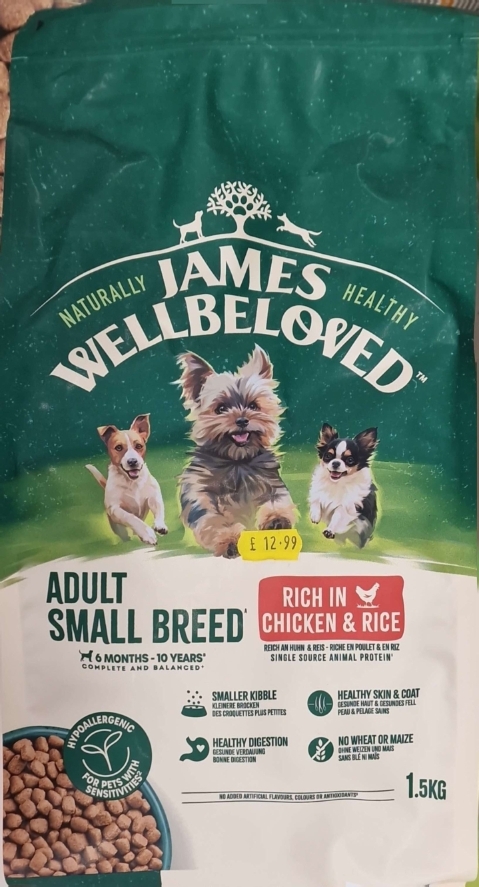 James Wellbeloved Adult Small Breed Chicken and Rice