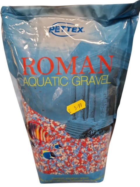 Pettex Roman Aquatic Gravel Red White and Blue Mix 2kg