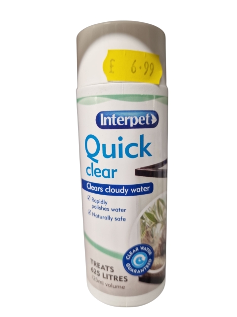 Interpet Quick Clear Clears Cloudy Aquarium Water 125ml