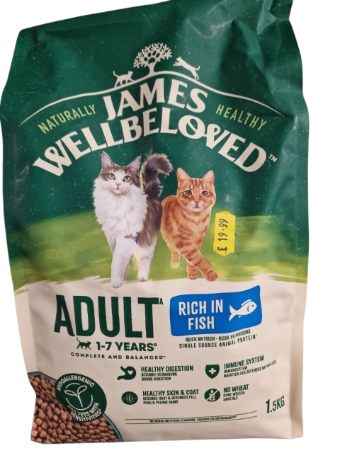 James Wellbeloved Adult Cat Food Rich in Fish 1.5kg