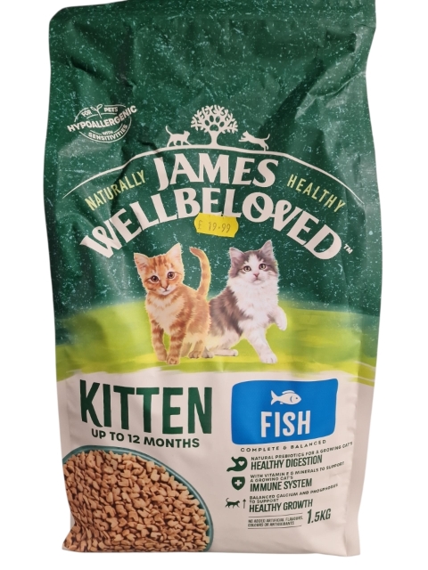 James Wellbeloved Kitten Fish Dry Food 1.5kg