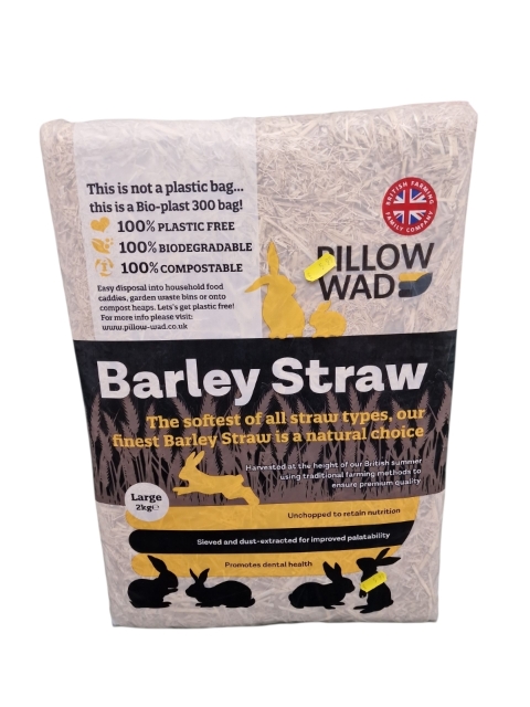 Pillow Wad Barley Straw Large 2kg Soft Natural Bedding and Feed