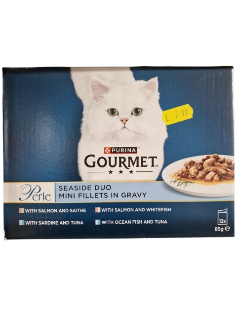 Purina Gourmet Perle Seaside Duo Mini Fillets in Gravy 12 x 85g