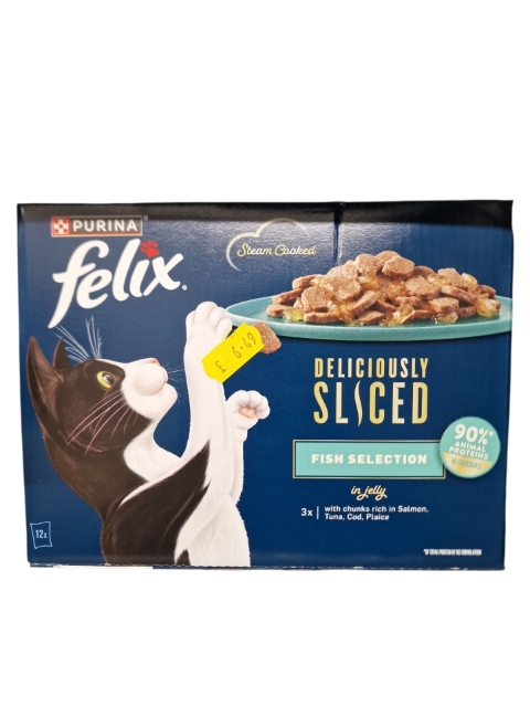 Felix Deliciously Sliced Fish Selection in Jelly 12 Pouches