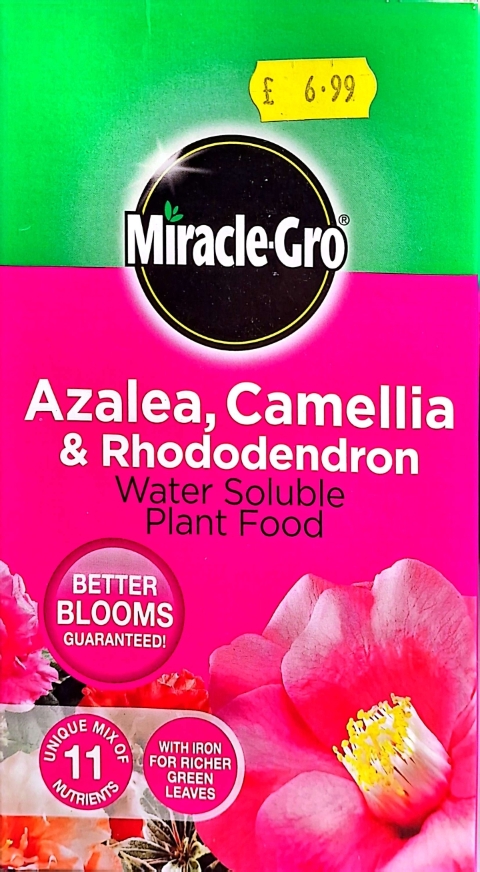 Miracle Gro Azalea Camellia and Rhododendron water soluble plant food