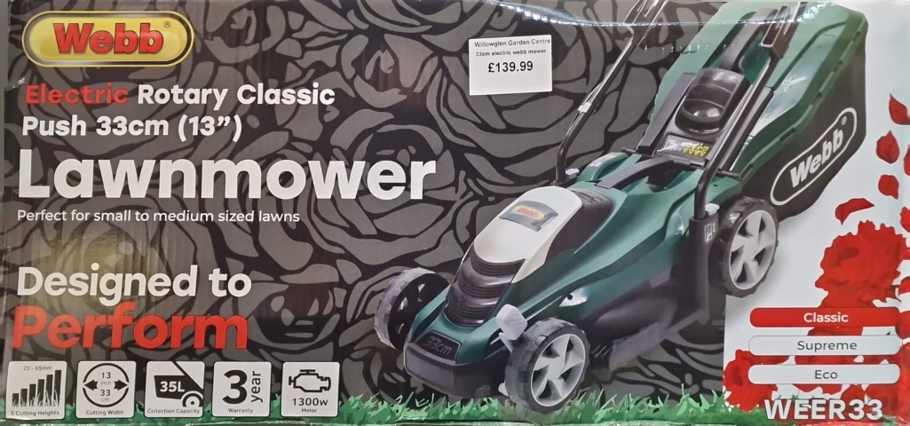 Webb Classic 33cm Electric Rotary Lawnmower