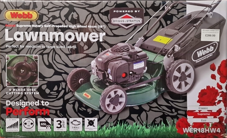 Webb Supreme 46cm Self Propelled 4 Swing Tip Blade