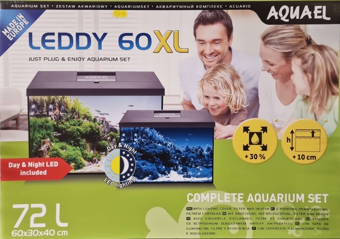 Aquael Leddy 60XL Complete Aquarium Set 72 Litres