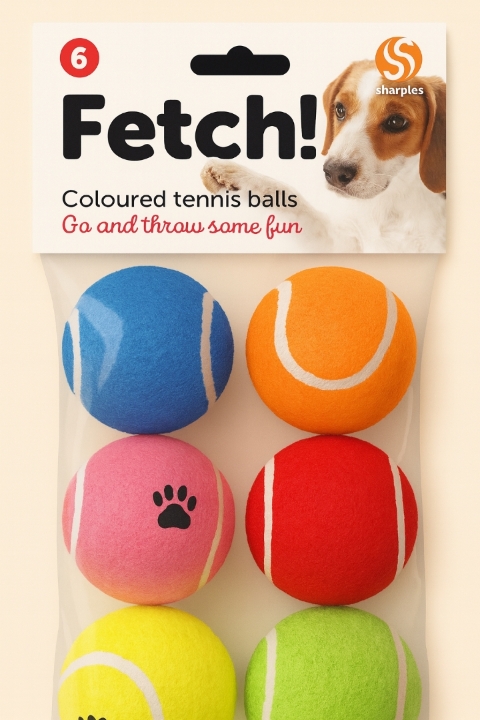Fetch! Coloured Tennis Balls