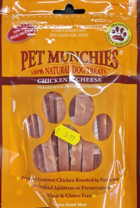 Pet Munchies Chicken and Cheese Natural Dog Treats
