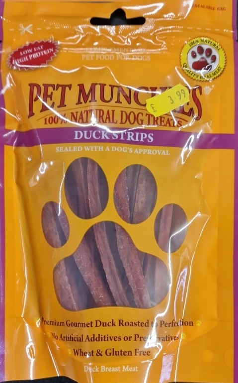 Pet Munchies Duck Strips Natural Dog Treats