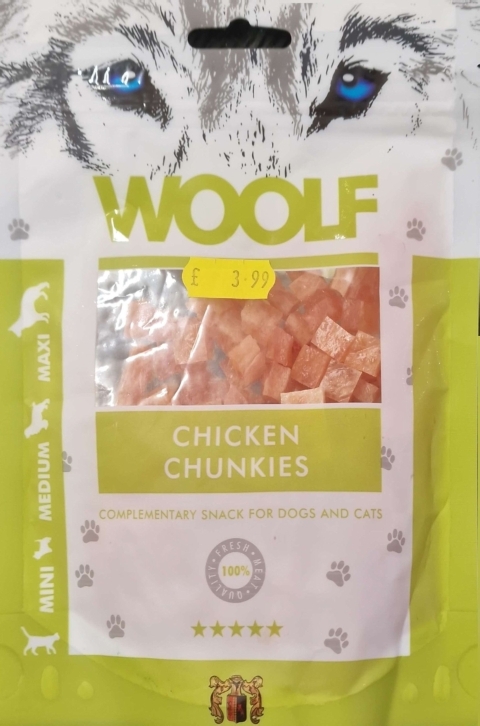 Woolf Chicken Chunkies Natural Dog and Cats Treats