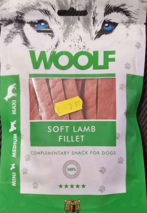 Woolf Soft Lamb Fillet Dog Treats Natural Meat Snack